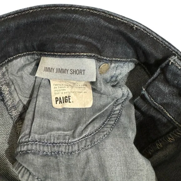 Paige Dark Wash Denim Shorts‎ Womens Cuffed Hem Casual Size 29